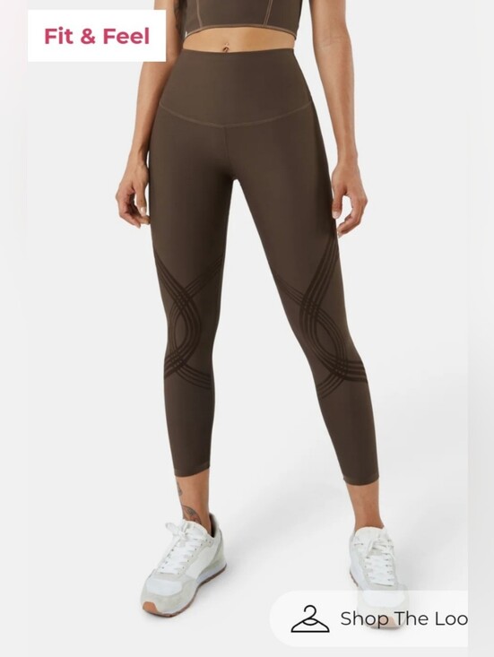 Fanka Pants - Fanka Body Sculpt 7/8 Leggings (Reversible Wear) Chocolate waist 14" M